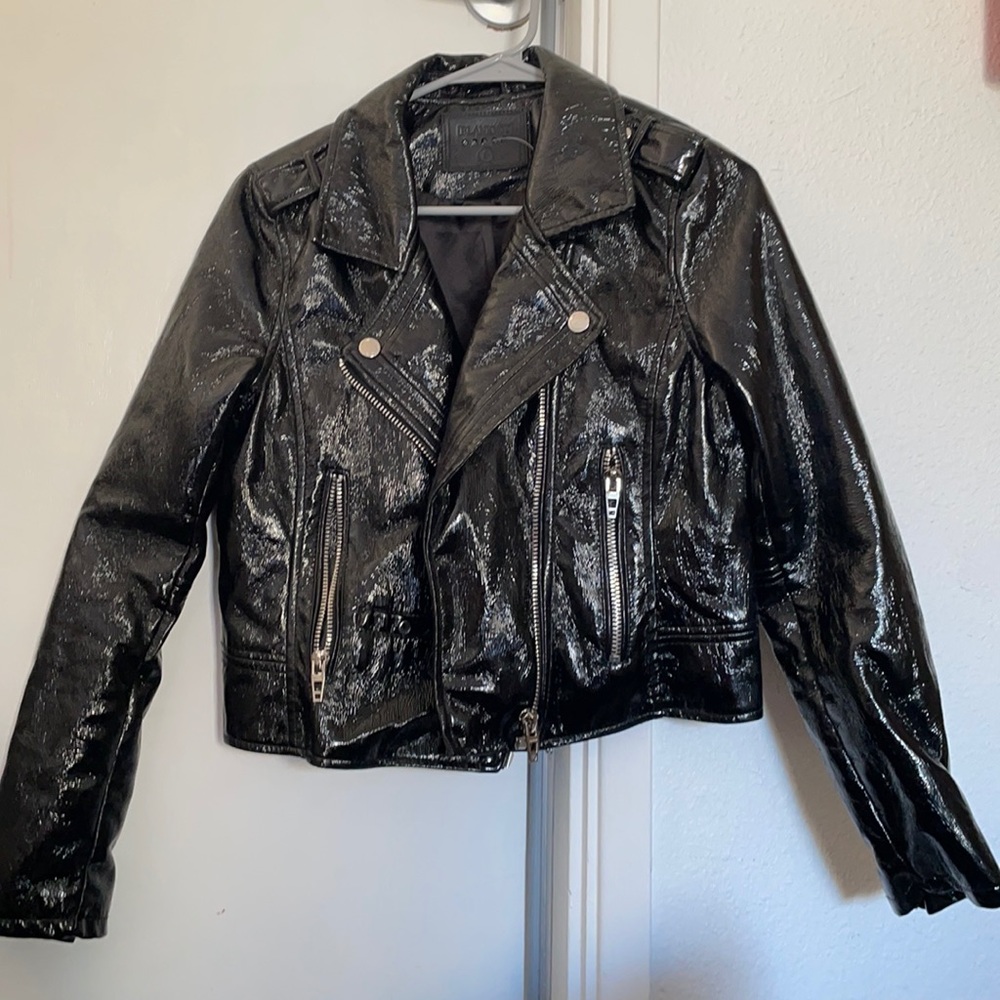 Patent leather blank NYC jacket